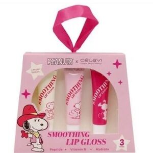 Celavi Peanuts smoothing lipgloss 3 piece